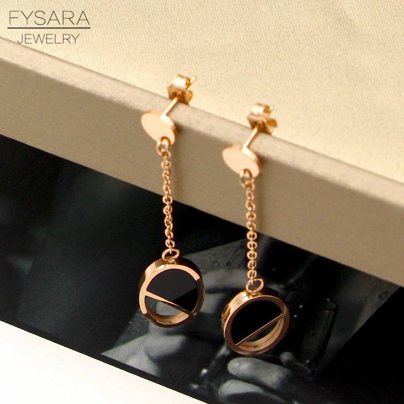 Висячие серьги FYSARA овальной формы с кисточками длинные висячие цепочки для