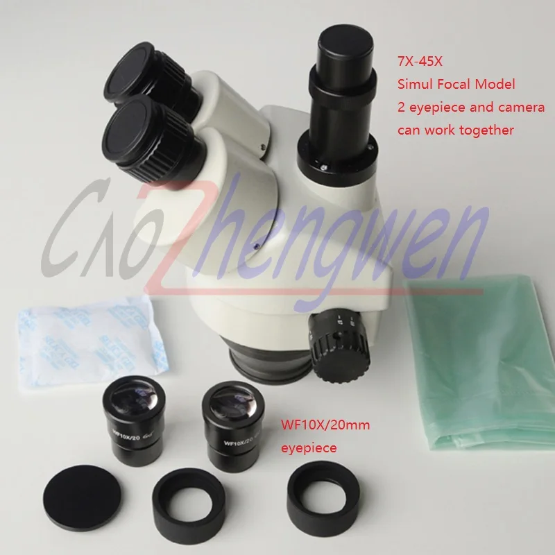 FYSCOPE 3.5X 45X siмультифокальный Тринокулярный зум стерео микроскоп головка WF10X/20 SZM 0.5x