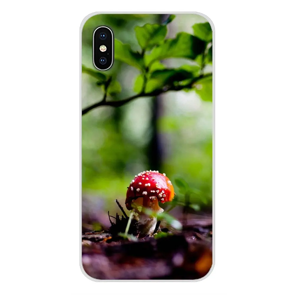 Растительный красный гриб для Samsung Galaxy S3 S4 S5 Mini S6 S7 Edge S8 S9 S10 Lite Plus Note 4 5 8 9 Аксессуары