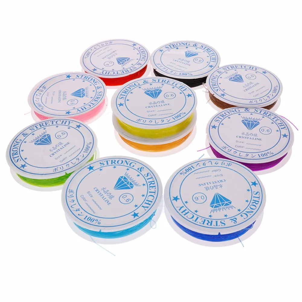 10 шт./компл. сильный Кристалл эластичные Бисер шнур Строка темы для DIY Цепочки и