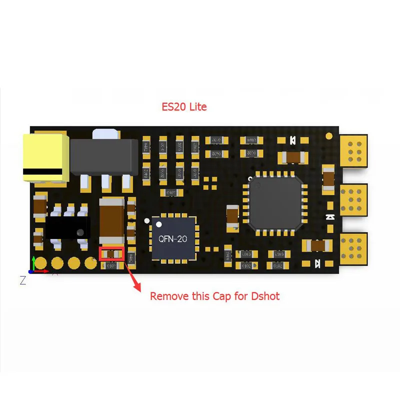Запасная рама для мультикоптера SPEDIX ES20 Lite 20A 2-4S blheli _ S бесщеточный ESC