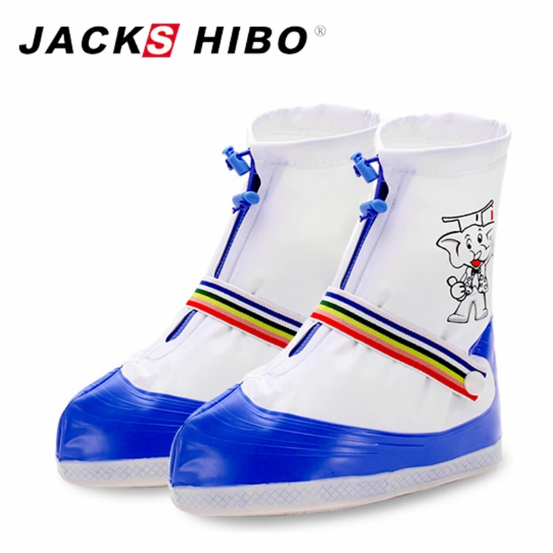 JACKSHIBO Водонепроницаемые Детские галоши милые Мультяшные бахилы защита для обуви многоразовый дождевик для обуви аксессуары
