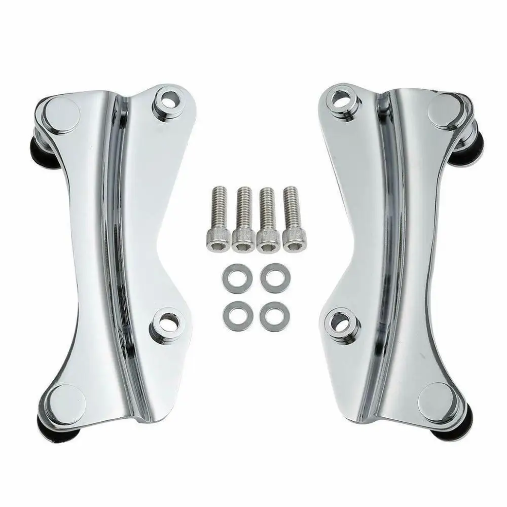 chrome Мотоцикл 4 точки стыковки аппаратный комплект для Harley Road King Street Electra Glide- 15 16 17 18 черный/хром - Цвет: chrome