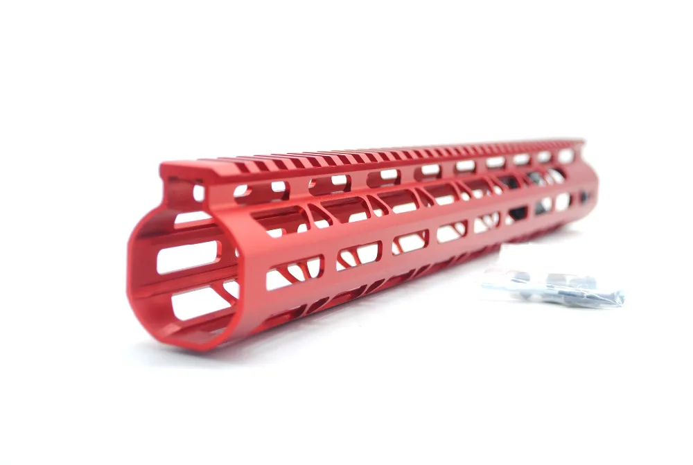 AR15 10 '཈'' 15 ''дюйма Бесплатная поплавковая система Red M Lok Handguard Picatinny Rail Fit.