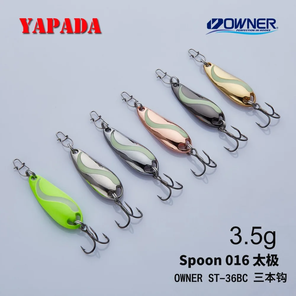 YAPADA ложка 016 TaiChi светящийся 3 5 г усиленный тройной крючок многоцветный 33 мм