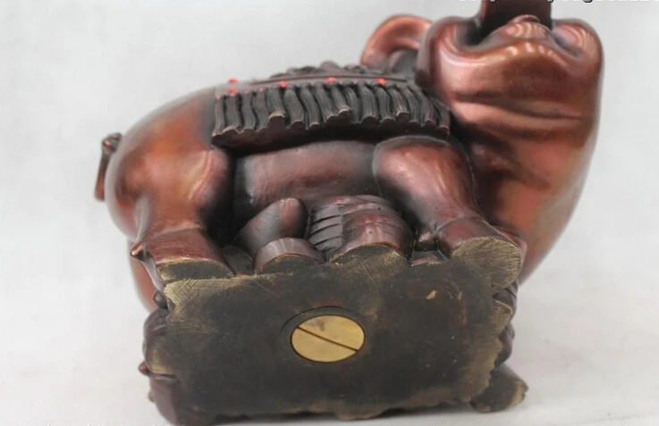 Bi001526 6 дюймов Китайская народная фэн-шуй бронзовая статуя в стиле зодиака копилка