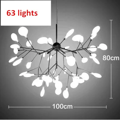 63 lights Современная золотая акриловая светодиодная люстра, ветровое дерево, дизайн, блестящие подвесные лампы для гостиной, золотые люстры, осветительные приборы - Цвет корпуса: 63 lights