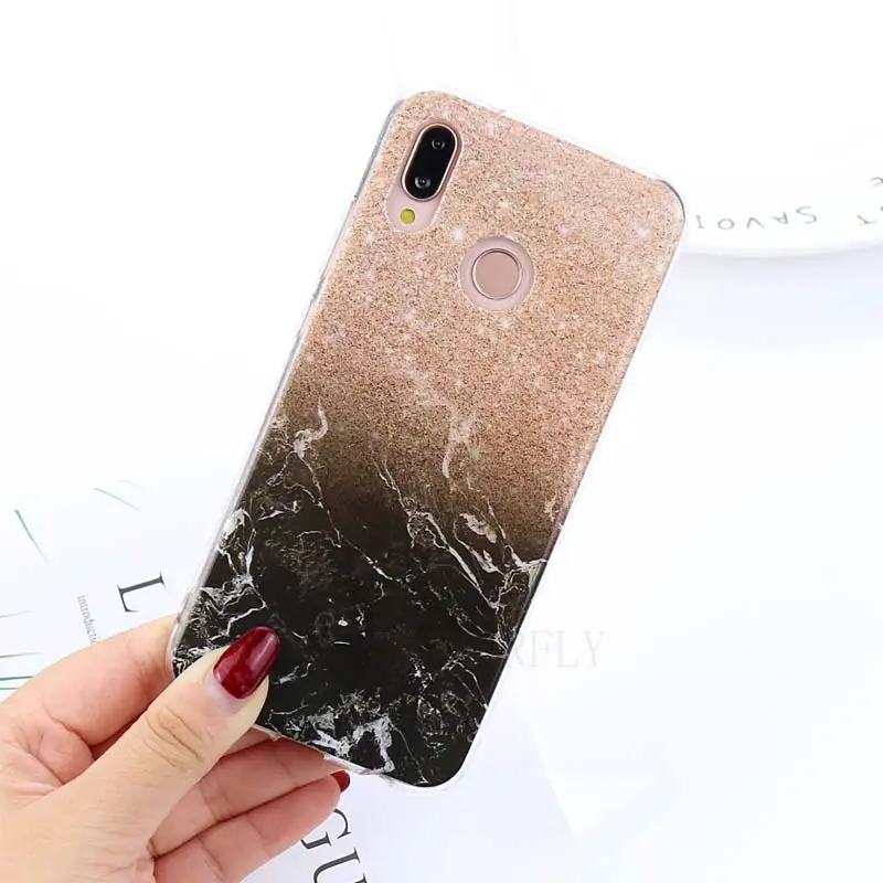 Мягкая задняя крышка из ТПУ с рисунком мрамора для huawei P Smart Y9 mate 20 10 P30 Pro P20 Lite honor 8X 8A 8C 7C 7A Pro Чехол для телефона