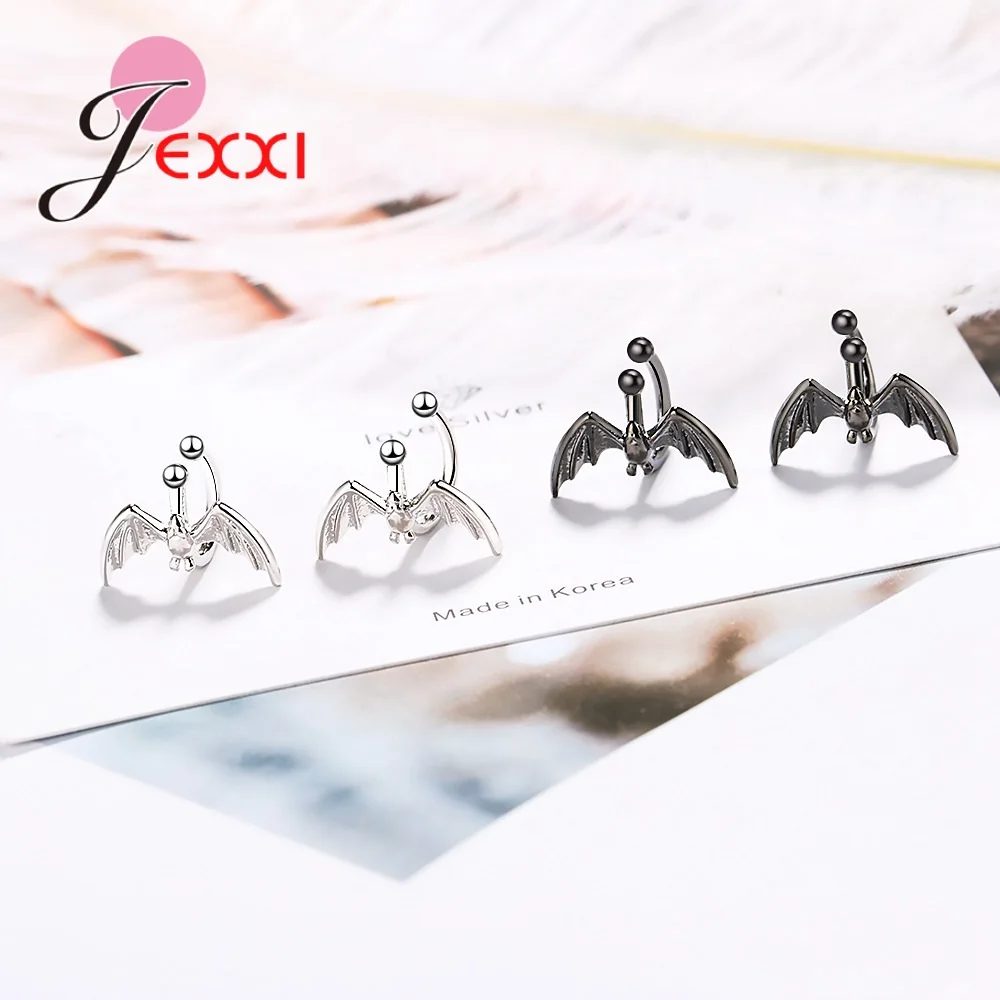 Женские модные серьги с клипсой летучая мышь вечерние на свадьбу/помолвку