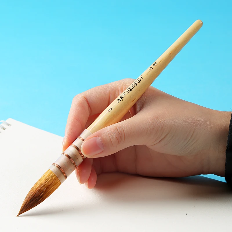 Нейлоновая кисть ART SECRET краска акварелью специальная ручка с крючком для