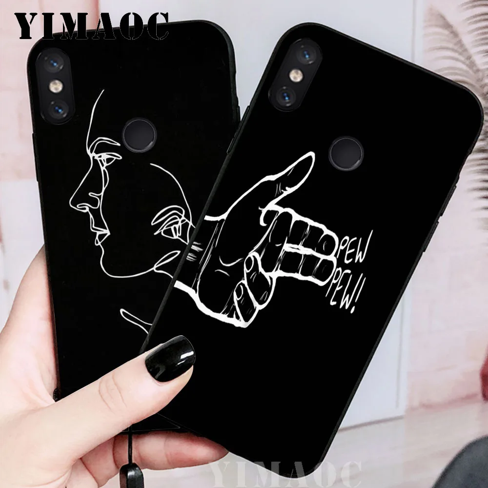 YIMAOC Line art body painting Soft Case for Xiaomi Mi5 Mi5S Mi6 Mi9 Mi8 Lite SE A1 A2 Pocophone F1 MAX 3 |