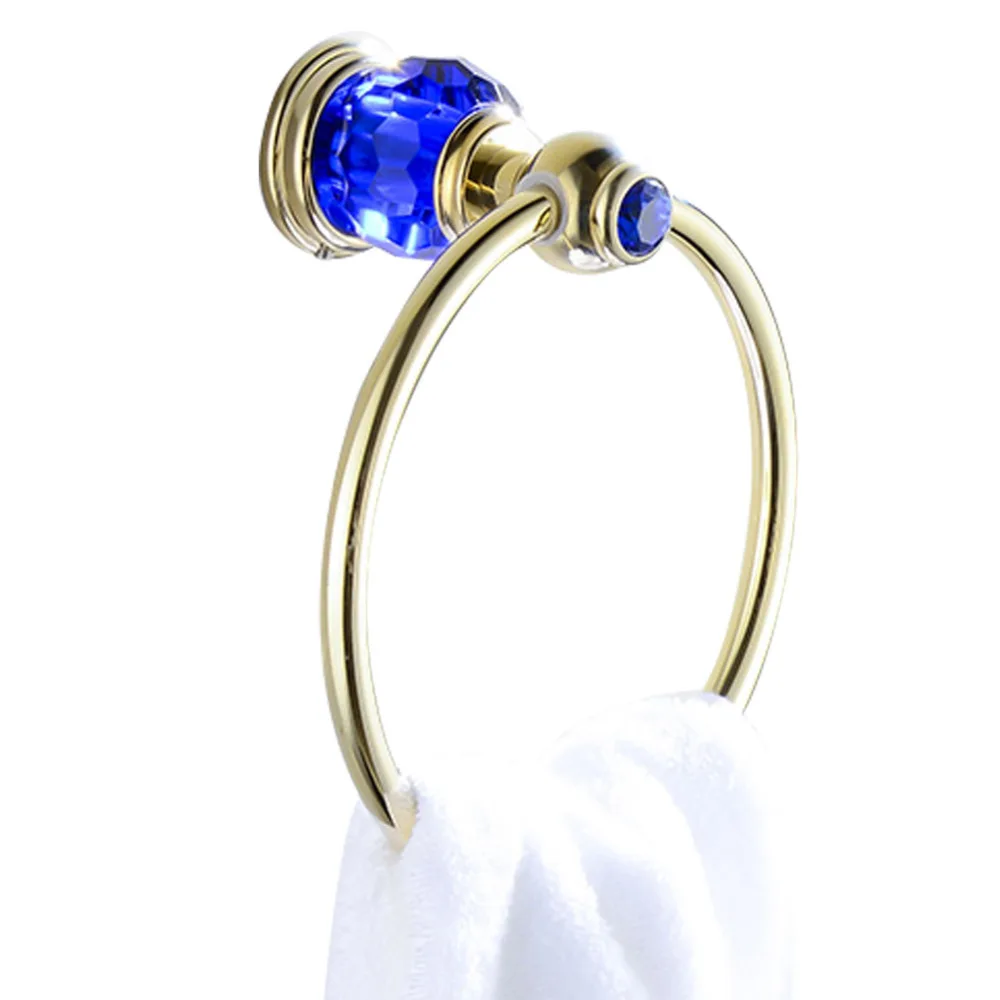 Leyden набор латунных и хрустальных аксессуаров для ванной комнаты с золотистой