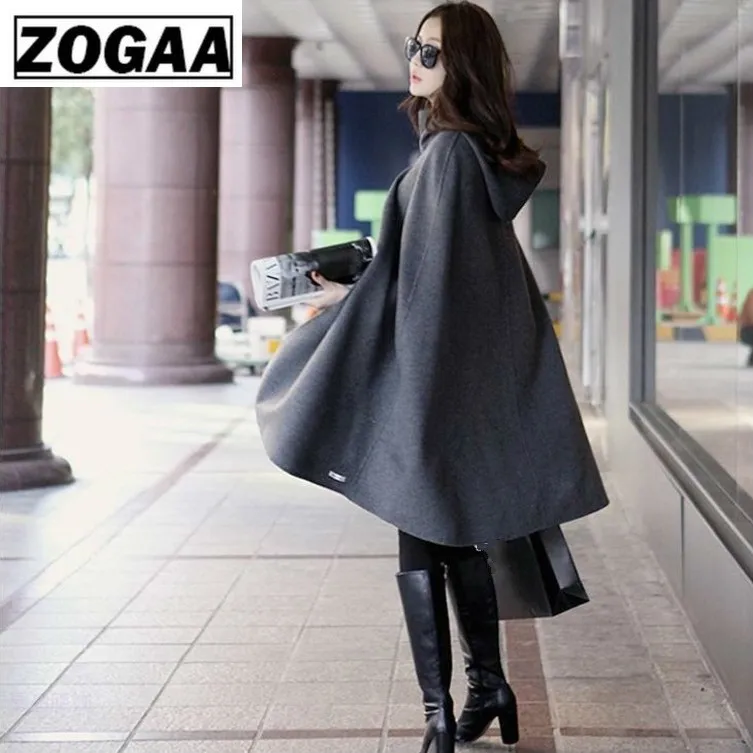 Пончо с капюшоном и накидками 2018 зимний длинный плащ пончо высоким воротом