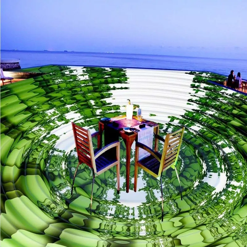 Бесплатная доставка новые 3D обои с волнистым движением напольные для гостиной