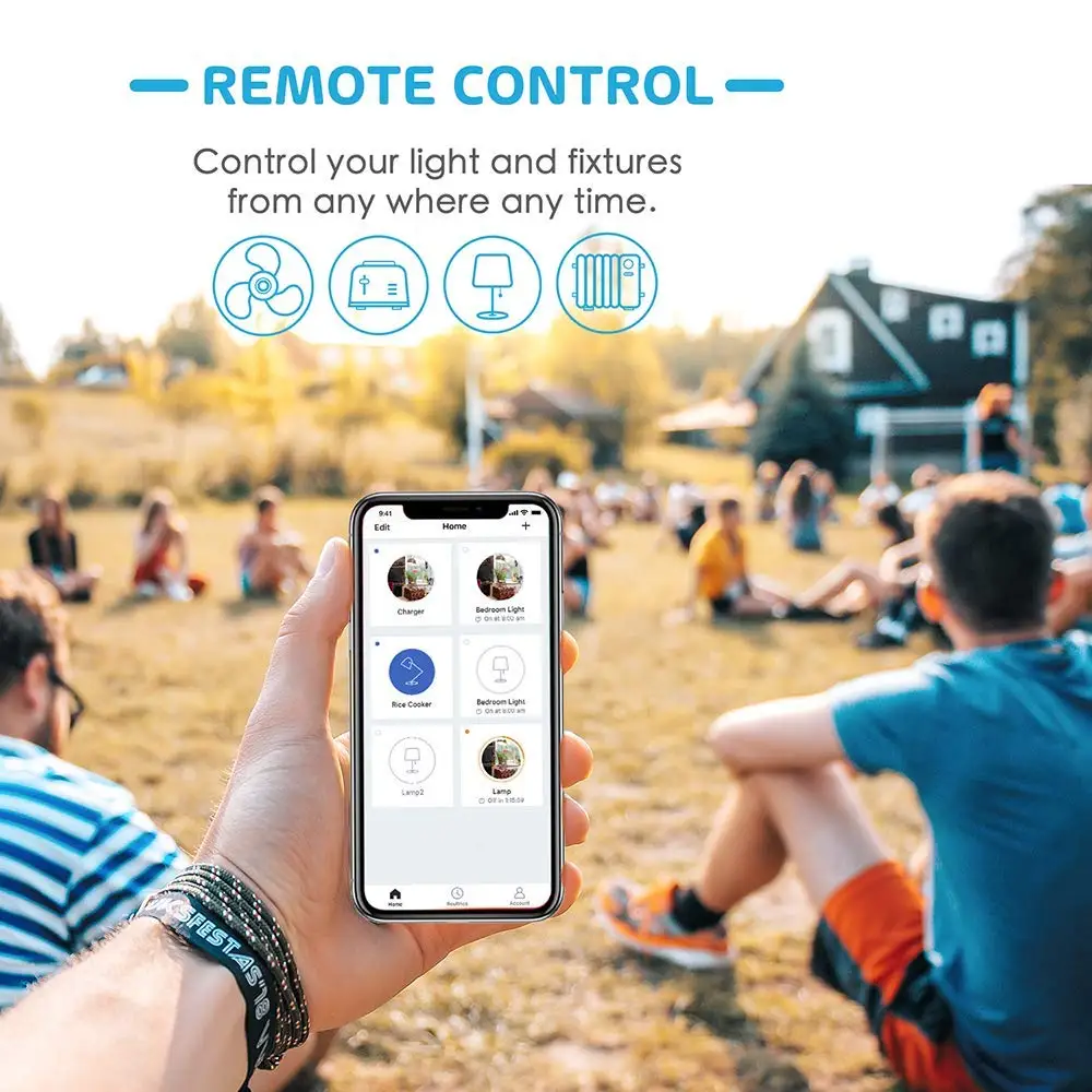 Смарт WiFi Открытый штекер IP44 водонепроницаемый Alexa &amp Google Assistant IFTTT SmartThings алиса