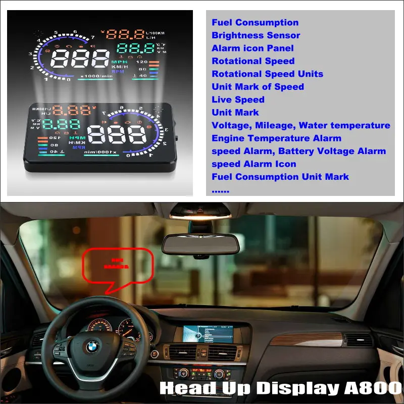 Автомобильный дисплей HUD на лобовое стекло для BMW X3 E83 X5 E53 E70 X6 E71 автомобильные