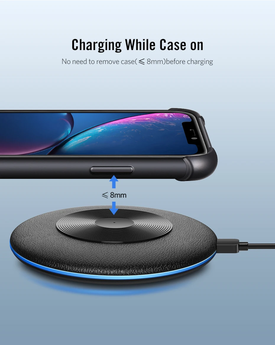 Беспроводное зарядное устройство Suntaiho Qi для samsung Galaxy S10+ S10 plus Xiaomi Mi 9 10 Вт USB быстрая Беспроводная зарядка для iPhone X XS XR LG