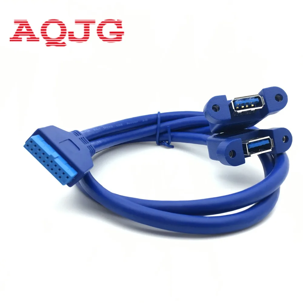 Материнская плата 20Pin USB3.0 мама к двойному USB 3 0 A кабель для передачи данных Панель