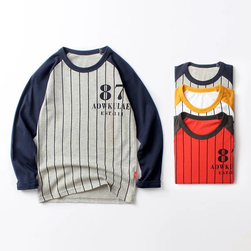 Футболки с длинным рукавом для мальчиков и девочек хлопковые мягкие футболки в