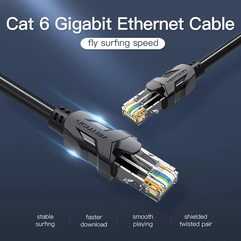 Vention Ethernet кабель Cat6 Lan UTP RJ45 сетевой Соединительный 1 м 10 20 30 для PS2 PC компьютерный
