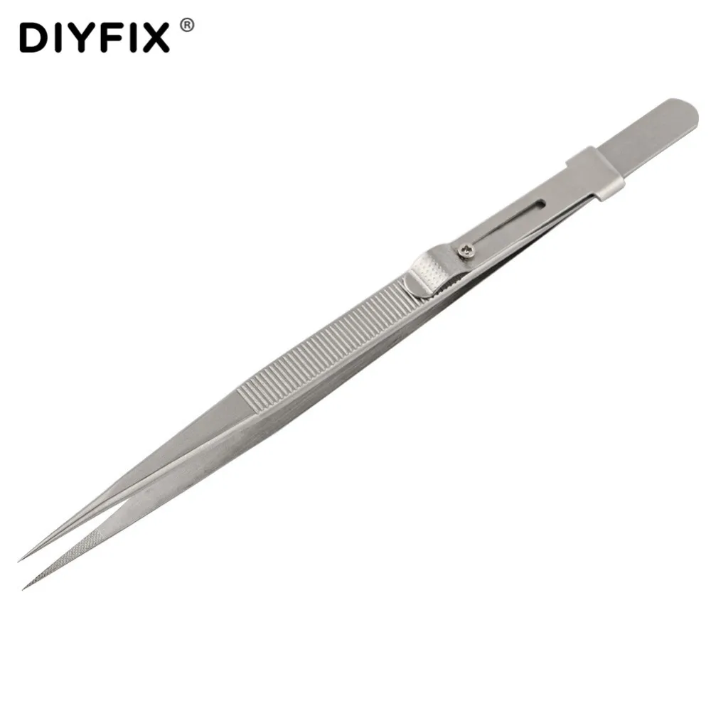 DIYFIX 6,3" прецизионный Регулируемый Скользящий замок антистатические пинцеты для ювелирных изделий электронный компонент Холдинг ремонтные инструменты