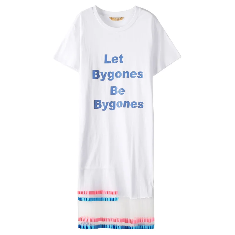 ELFSACK летние женские длинные платья с буквенным принтом платье рубашка женское