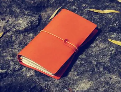 orange Винтажная записная книжка из искусственной кожи с мягкой обложкой, записная книжка для путешествий, цвет зеленый, черный - Цвет: orange