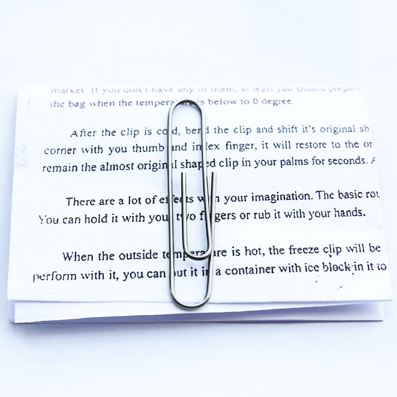 1pcs Memory Mental Shift Self Bending Paperclip with instructions close up magic tricks Mentalism illusion magie toy sihir 83007 | Игрушки и