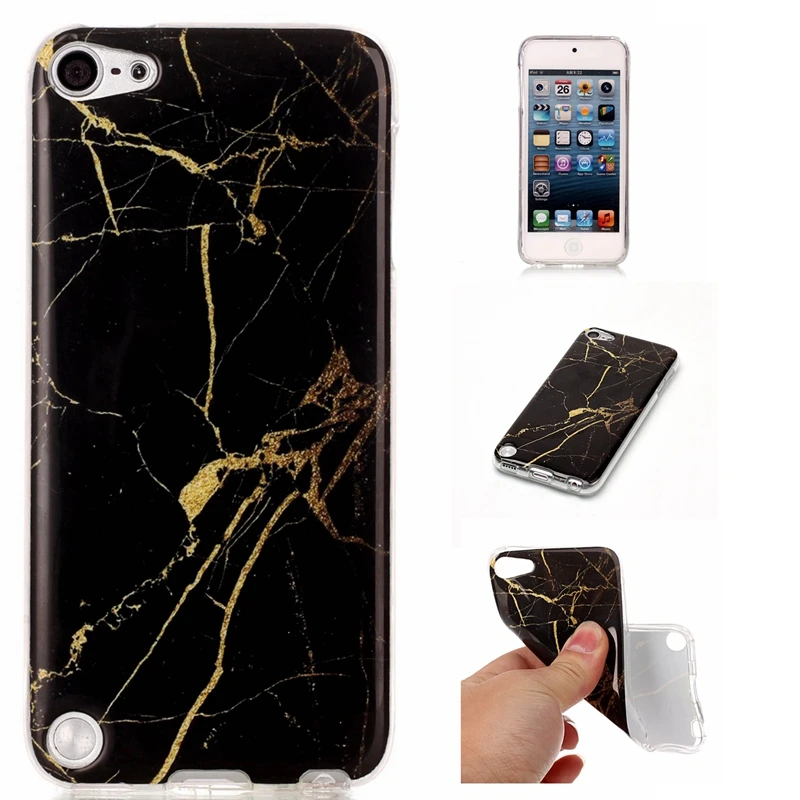 2017 Модный мягкий чехол из ТПУ с изображением мрамора и камня для Ipod Touch 5/6