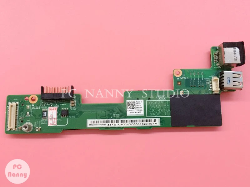 632VY 0632VY CN 48.4ET06.011 оригинал для ноутбука dell V3500 USB Ethernet LAN зарядное устройство плата