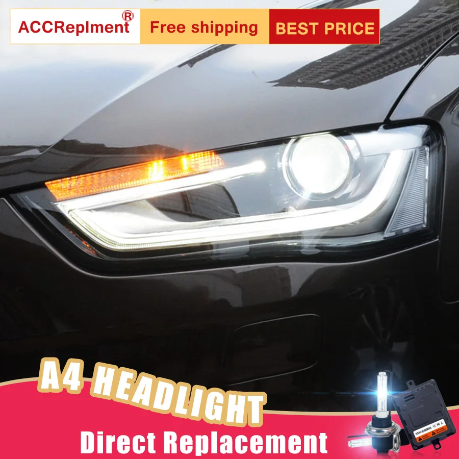 2 шт. светодиодный светодиодные фары для Audi A4 2013 2016|Фара авто в сборе| |