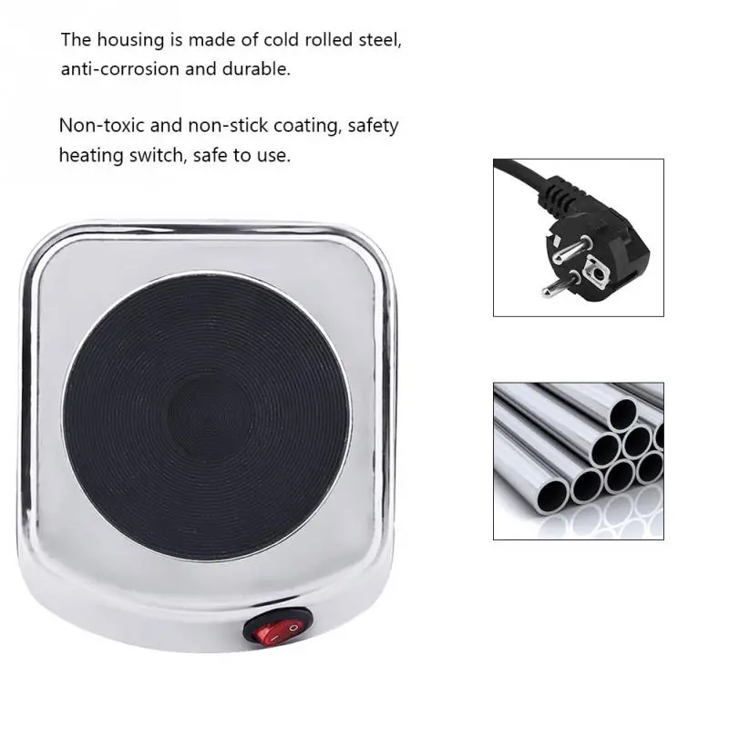 

220V 500W Mini Electric Stove Hot Plate Cooking Plate Multifunction Coffee Tea Heater Home Appliance Hot Plates for Kitchen