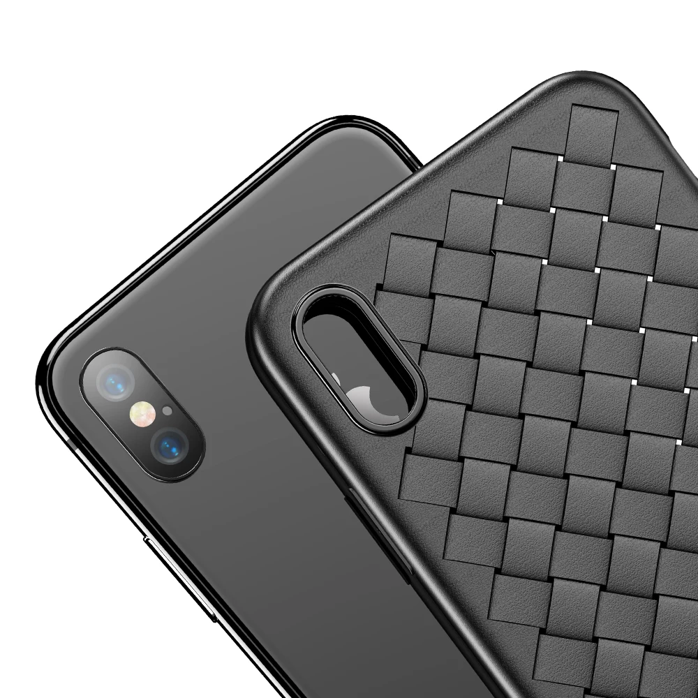 FLOVEME Роскошная решетка ткачество чехол для телефона iPhone XS Max XR X 8 7 6 S Plus тонкий
