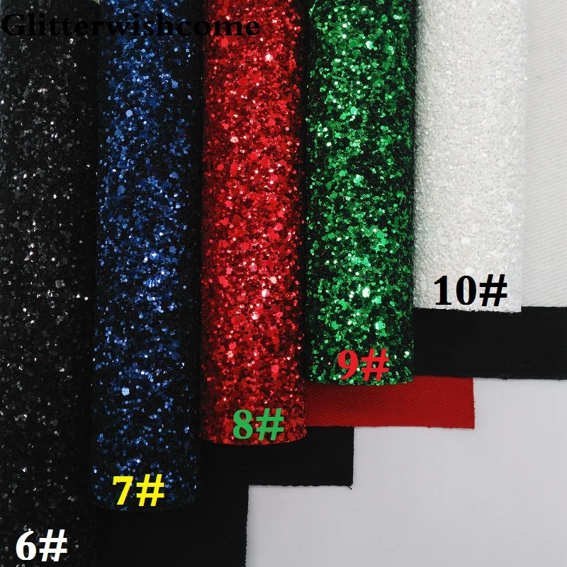 Glitterwishcome 30X134 см мини ролл винил для Луки, с эффектом блестящей кожи ткань с подходящей подложкой Луки, GM078