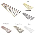 Металлические штифты с плоской головкой 100-200, шт.пакет, 15-70 мм, фурнитура для изготовления ювелирных изделий, аксессуары, оптовая продажа