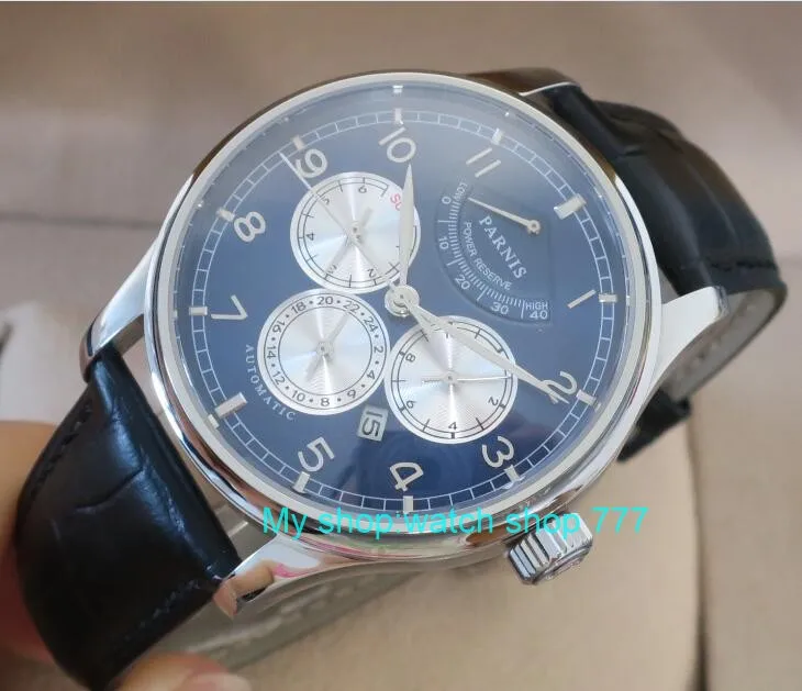 42 мм PARNIS 26 jewels японские 9100 автоматические самокручивающиеся механические часы