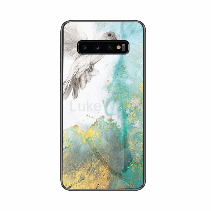 Закаленное Стекло Мрамор чехол для samsung Galaxy A50 A30 A10 S10 S9 S8 Примечание 10 плюс 9 8 J4 J6 плюс A6 A7 A9 S7E A70 A60 крышка - Цвет: type 6