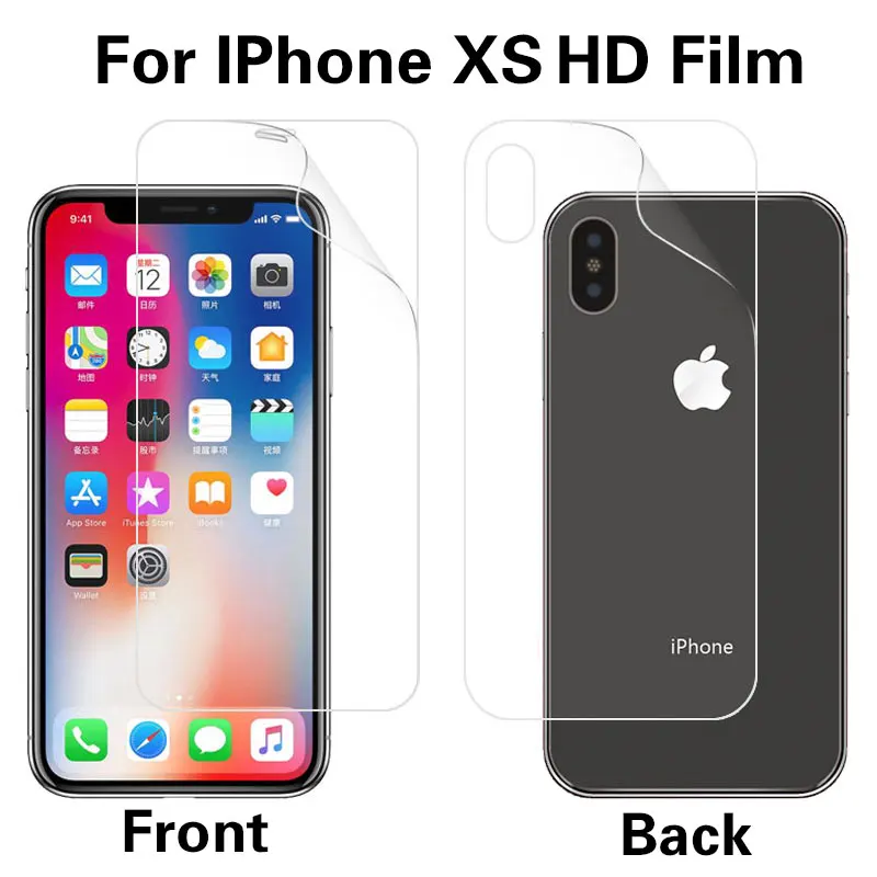 1 пара Антибликовая матовая защитная пленка для Iphone XS XR MAX|Защитные стёкла и