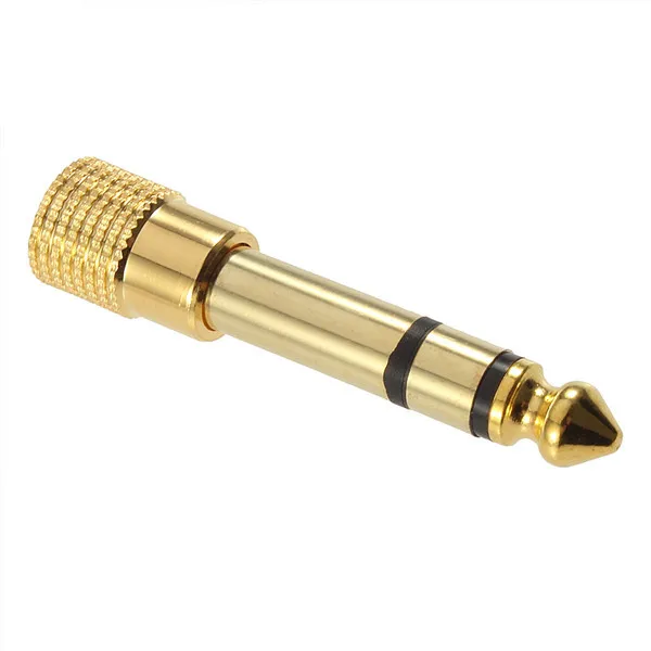 1 шт. аудио адаптер со штекером 6 5 мм и гнездом 1/4 мм|plug 3.5mm|plug 1/4plug 5mm |