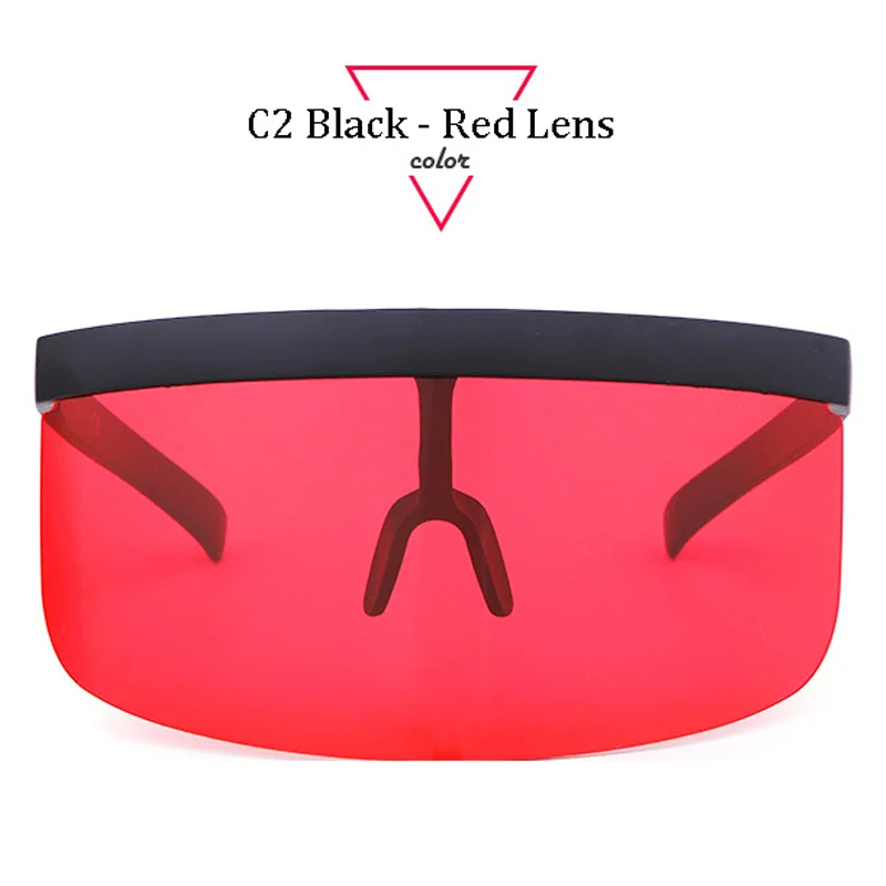 C2 Red Lens ALOZ MICC, женские солнцезащитные очки, Непродуваемые, Ретро стиль, для мужчин, защитный козырек, плоский верх, капюшон, очки, Q439 - Цвет линз: C2 Red Lens