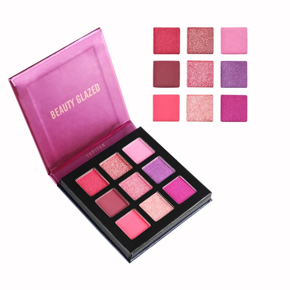 Beauty Glazed палитра теней для век 9 цветов яркие тени кисти макияжа мерцающие макияжа|
