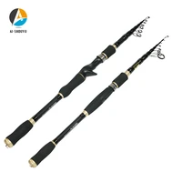 new multifunctional portable telescopic fishing rod 1 8m 3 6m sea rod carbon fiber castingspinning fishing tackle fishing pole