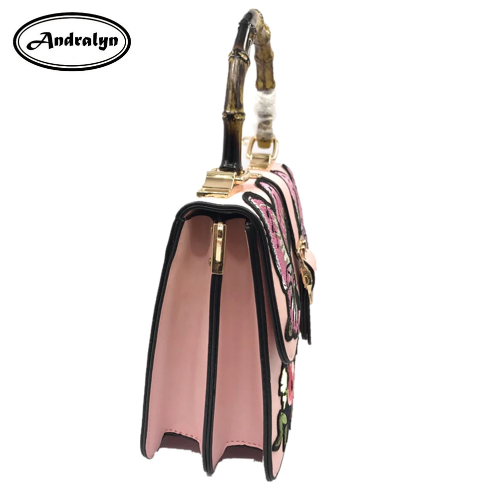 Женская сумка с вышивкой в стиле ретро Бамбуковая забавные сумки-мессенджеры