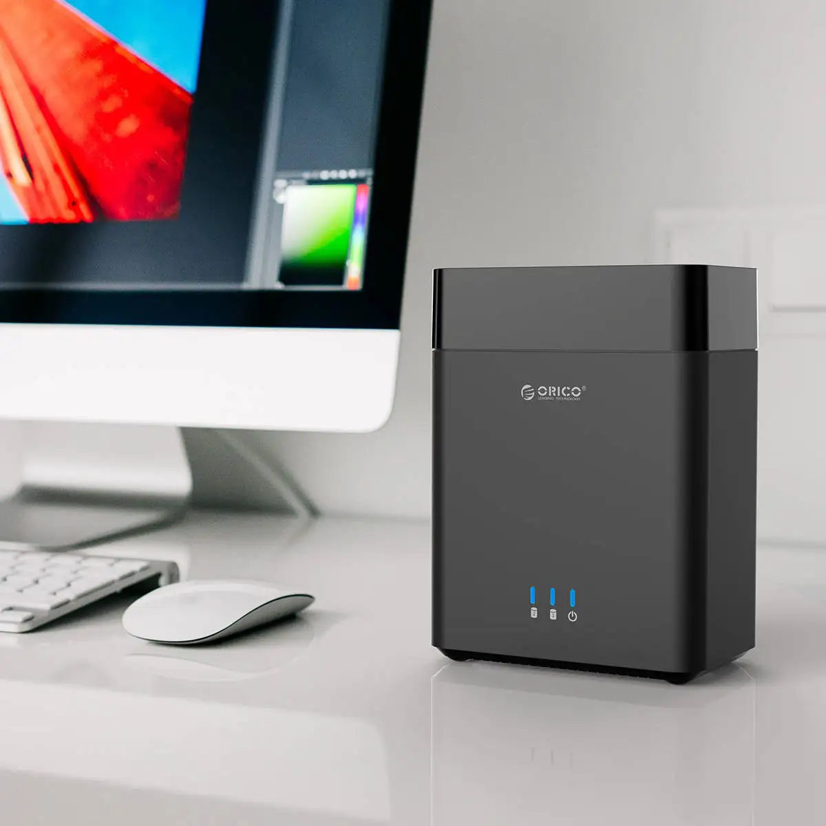 ORICO 2-Bay магнитно-Тип 3,5 дюймовый корпус жесткого диска 3,5 в USB3.1 Gen1 Тип-C HDD чехол Поддержка UASP 12V6. 5A Мощность макс. 20 ТБ