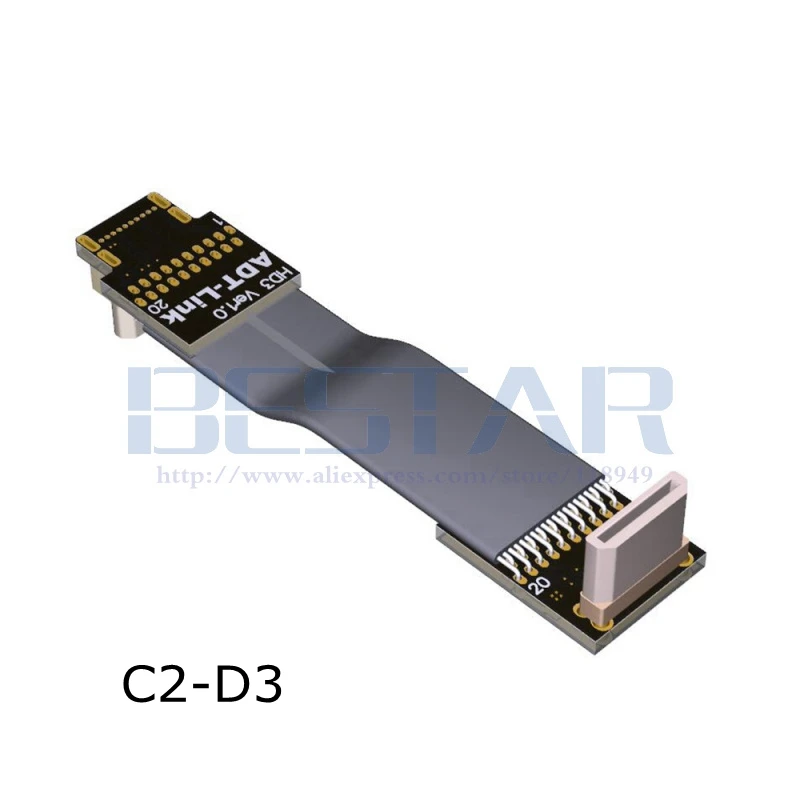 C2 D экранированный FPV Mini HDMI 2 0 Тип C вверх угол к Micro вниз разъем 4K 60 Гц HD плоский FPC