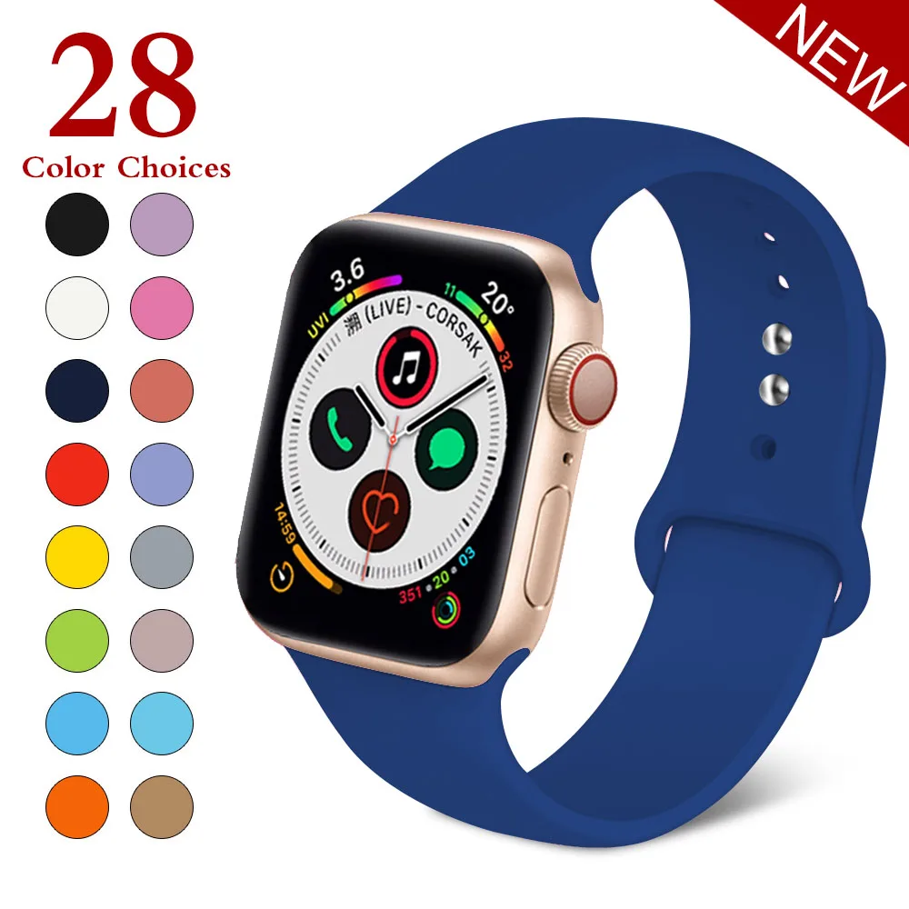 Спортивный мягкий силиконовый сменный ремешок 38 мм от mu sen для Apple Watch версии 1, 2, ремешок 42 мм на запястье, ремешок для iWatch Sport - Цвет ремешка: Royal blue