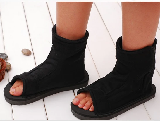 Shoes Костюм Наруто для косплея; плащ Акацуки; обувь Наруто и повязки на голову; аксессуары; - Цвет: Shoes