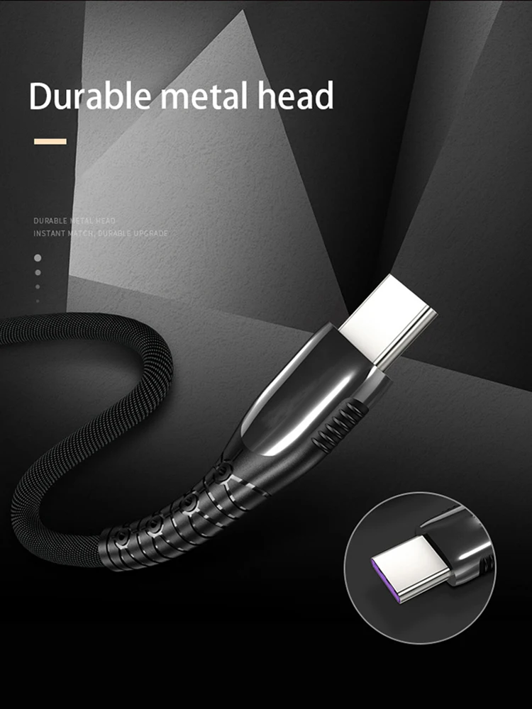Кабель USB C type c 5A SuperCharge QC 3,0 кабель для быстрой зарядки для samsung S9 S10 huawei P20 P30 Pro Xiaomi 9 type c кабель