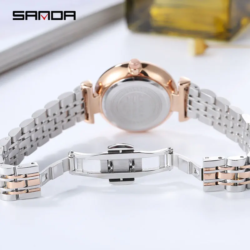 Женские часы SANDA 2018 женские с римским циферблатом женский браслет из розового