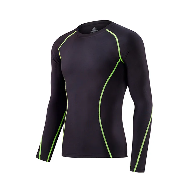 2018 новые мужские компрессионные рубашки с длинным рукавом многофункциональные